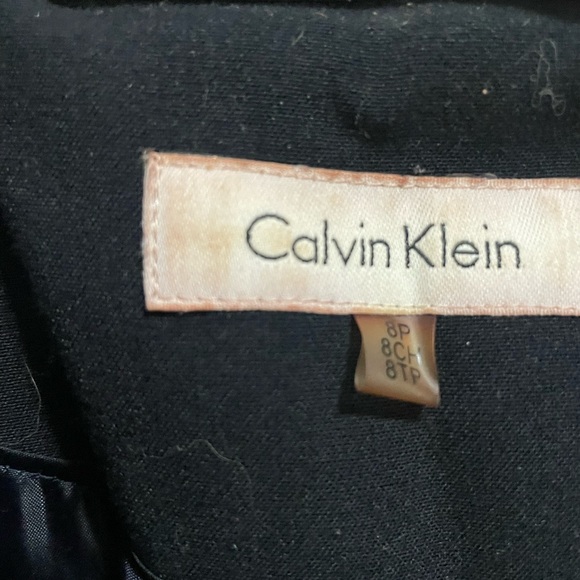 Navy Calvin Klein 8P Petite Blazer - Picture 7 of 11